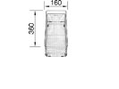 Blanco 223297, Rustfrit Stål, Rustfrit Stål, 360 Mm, 160 Mm