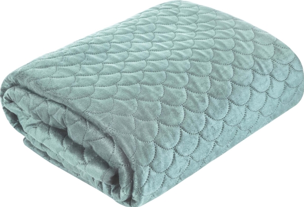 Eurocurtains Euro Bedspread Quilted Ariel Mint Pattern1 220X240