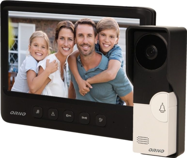 Orno Video-Türsprechanlage-Set Ohne Hörer, Lcd 7", Schwarz Imago