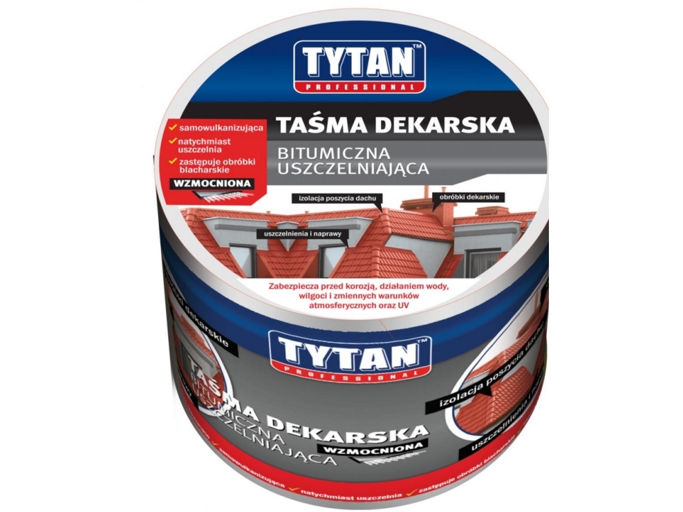 Tytan tætningstape til tagdækning mørkebrun 100 mm 10mb - DAT-TF-CB-100WZ