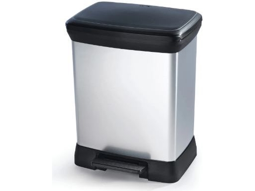Curver - Abfalleimer (30 L, Silbergrau) Abfalleimer Abfalleimer