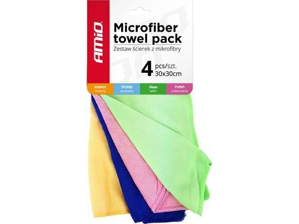 AMiO mikrofiberklude 4 typer 30x30 cm