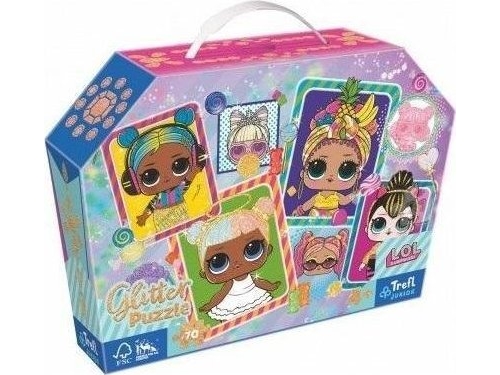 Trefl Puzzle 70 Glitter Bunte Puppen L.O.L Trefl