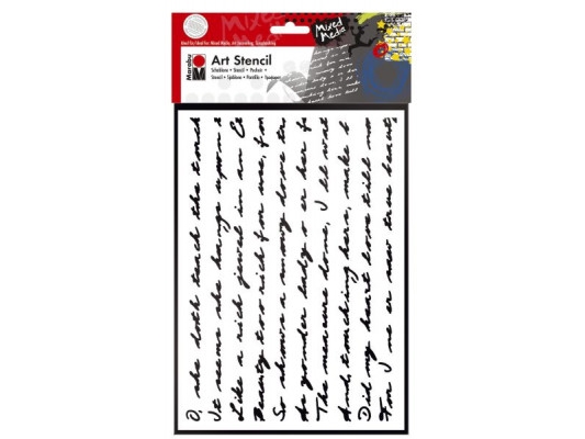 Marabu 028500007, Bokstavsstencil, Vuxna och barn, Vit, 297 mm, 210 mm | Skola & Hobby - Konstmaterial - Papper | GameStuff