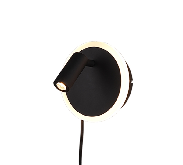 TRIO Jordan, Ytmonterad, 3000 K, IP20, Svart | Belysning - Inomhusbelysning - Vägglampa | GameStuff