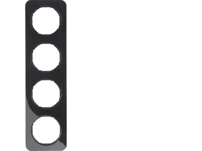 Berker 10142145 Sort Termoplast Skrueløs Berker Blank R.1