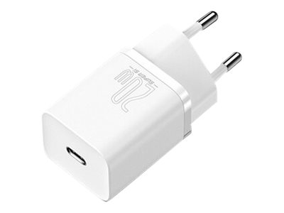 Baseus - Strömadapter - 20 Watt - 3 A - PD 3.0 (USB-C) - på kabel: Lightning - vit | Tele & GPS - Batteri & Laddare - Laddare | GameStuff