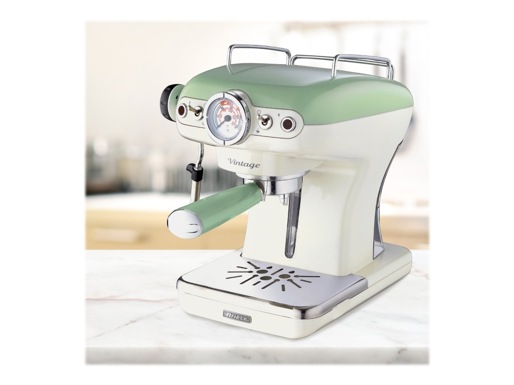 Ariete 1389/14, Espressomaschine, 0,9 L, Gemahlener Kaffee, Kaffeepad, 850 W, Grün