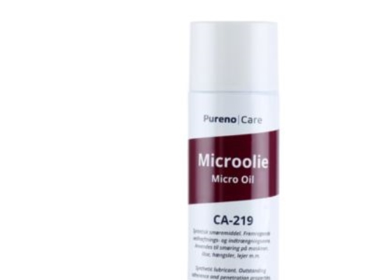 Microolie 500Ml Spray. Drivmiddel Kulsyre. Til Smøring På Maskiner, Låse, Hængsler, Lejer M.M