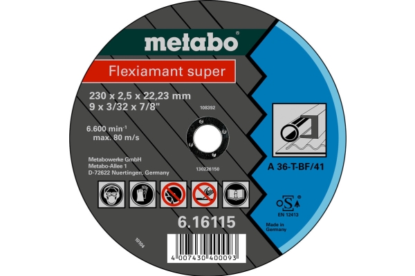 Metabo 616107000 Skæreskive Fladcenter Stål Metabo 2 22 Cm 12 5 Cm
