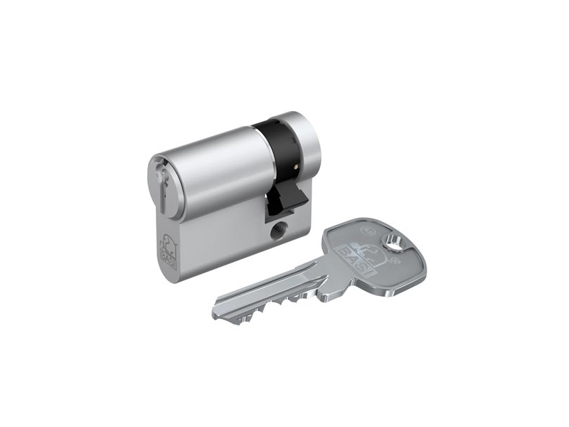 Basi 5021-0010-0034, Europrofil Cylinder, Kromfarve, 3 Stk, 190 G, 1,5 Cm