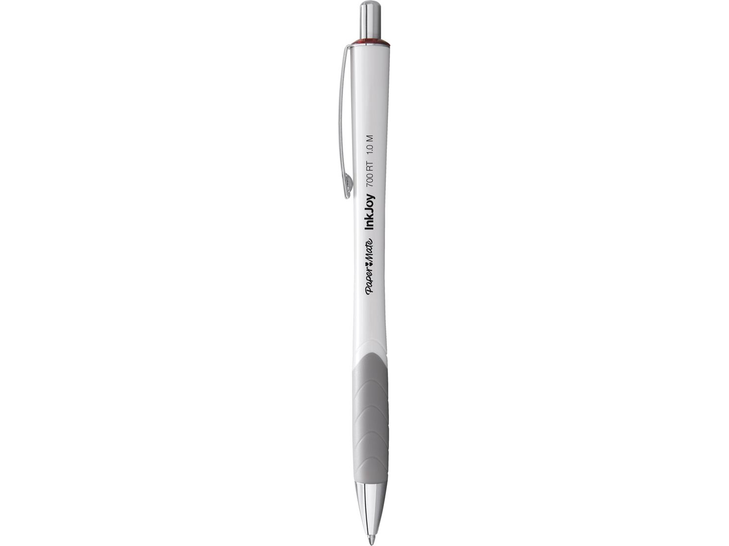 Papermate Inkjoy 700 Rt, Optrækkelig Kuglepen Der Kan Fastgøres, Hvid, Rød, Mellem, 12 Stk