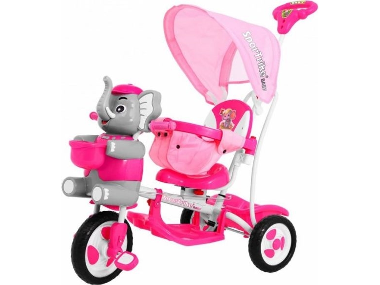 3-hjulet cykel Happy Elephant Pink
