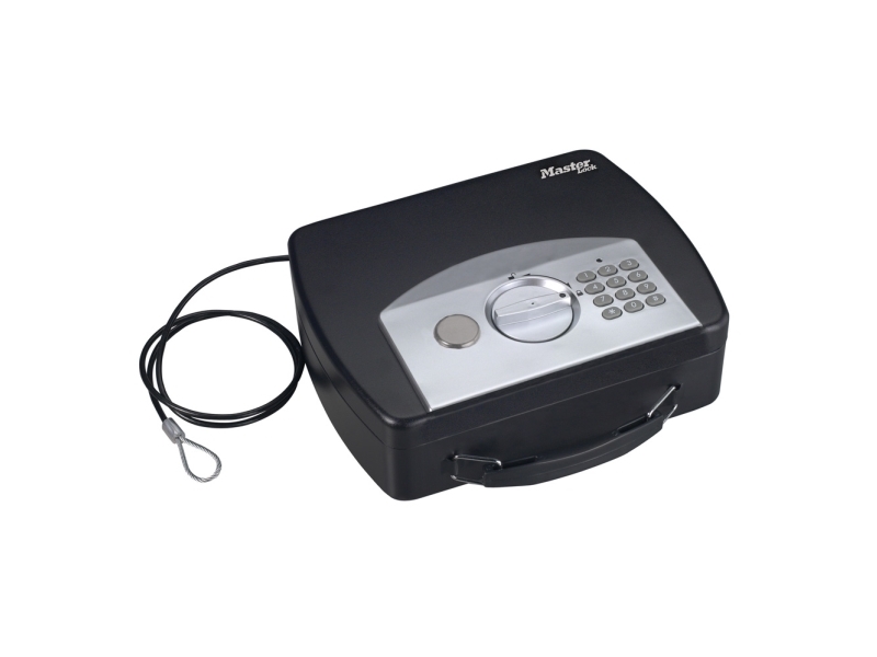 MASTER LOCK P008EML, Bärbart kassaskåp, Svart, Kod, 2,17 l, Stål, 4 mm | Möbler - Tillbehör - Kassa och valuta tillbehör | GameStuff