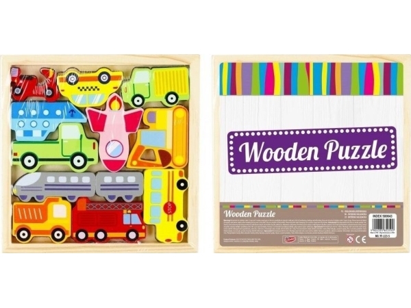 Mega Creative Holzpuzzle Fahrzeuge 12 Teile