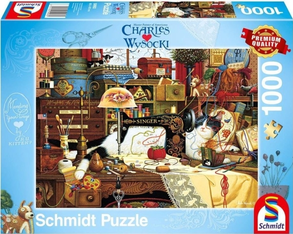 Premium Quality Puzzle 1000 pieces Charles Wysocki Maggie - Tailor's Woman