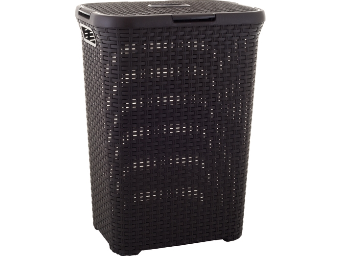Curver Style vasketøjskurv 60 l firkantet rattan bronze