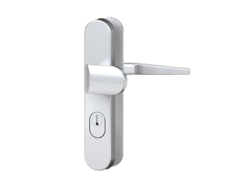 BASI 7901-0301, Dörrhandtagsset med nyckelhål, Gjuten aluminium, Ambidextrous, 7,2 cm | Huset - Säkerhet & Larm - Lås | GameStuff