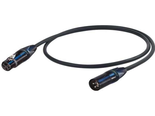 Proel Professionelles Mikrofonkabel, 6M, Schwarz