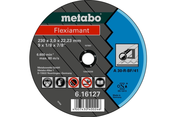 Metabo 616310000, levyleikkuri, Terästä, 12,5 cm, Metabo, Tasainen keskiosa, 2,22 cm