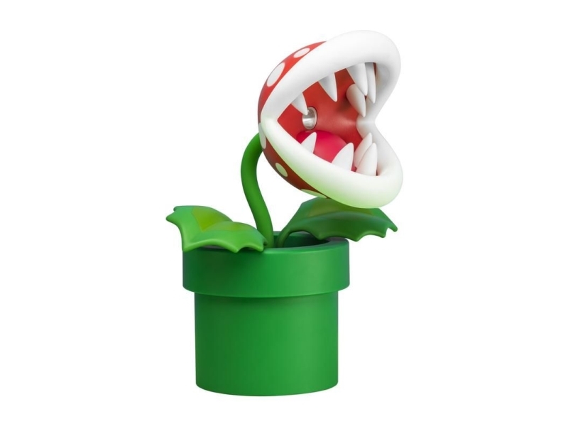 Paladone Piranha Plant Posable Lamp Bdp, Grün, Rot, Weiß, Kunststoff, Kinderzimmer, Homeoffice, Kinderzimmer, Super Mario, 1 Glühbirne(N), Led