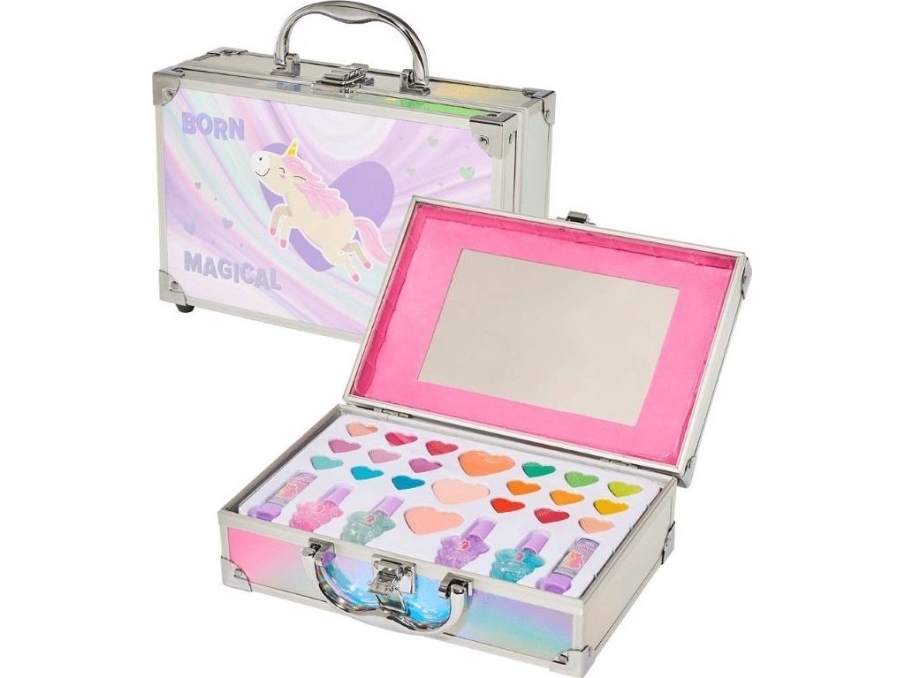 Martinelia Little Unicorn Perfect Traveller Glitter Case Kids Cosmetic Set i en kuffert