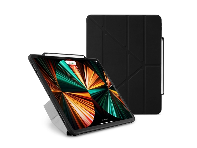 Pipetto iPad Pro 12.9" (2021) Origami No3 Pencil Case - Black