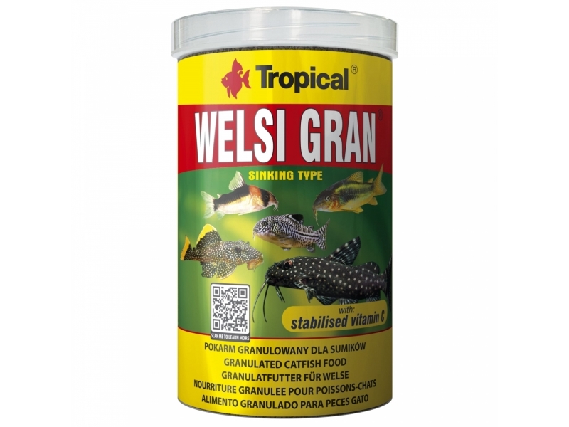 TROPICAL Welsi Gran - foder för akvariefiskar - 100 ml/65 g | Sällskapsdjur - Fisk & reptiler - Fisk & Reptil Mat | GameStuff