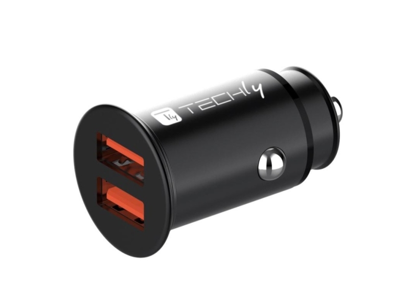 Techly IUSB2-CAR5-AA36W, Automatisk, Cigarr tändare, 3 A, Svart | Elverktyg - Batteri & Laddare | GameStuff