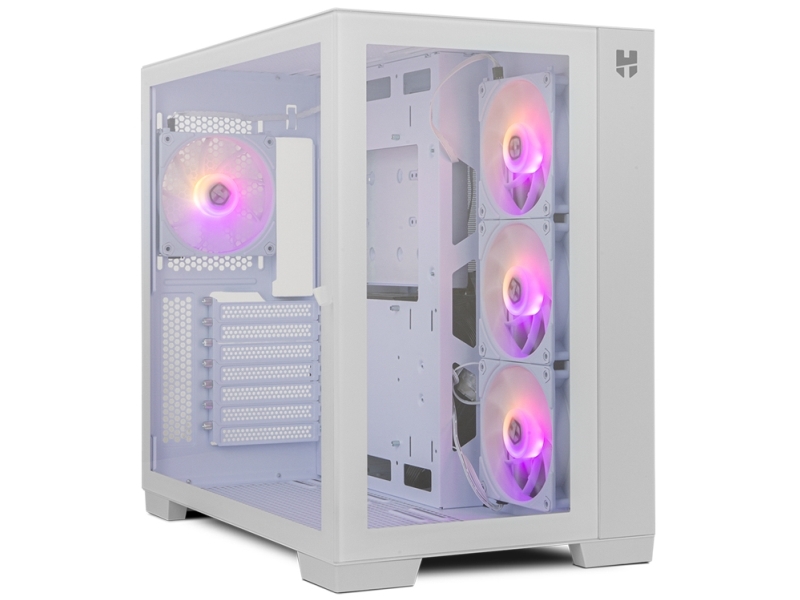 Nox Hummer Astra Midi Tower Pc Hvid Atx Itx Micro Atx Stål Hærdet Glas Spil