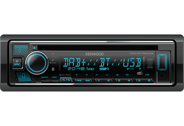 Kenwood KDC-BT760DAB, Svart, 1 DIN, 50 W, 4.0 kanaler, 50 W, CD-R, CD-RW | Bilvård & Biltillbehör - Bilens Interiörutrustning - HiFi för bilar - Bilstereo | GameStuff