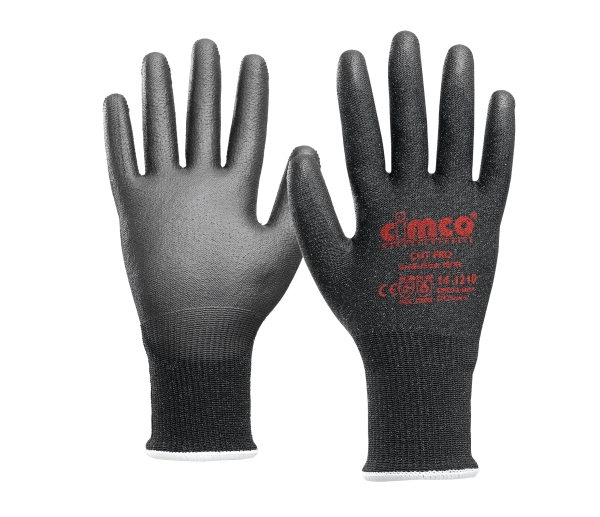 Cimco 141209, Werkstatthandschuhe, Schwarz, L, Schnittfest