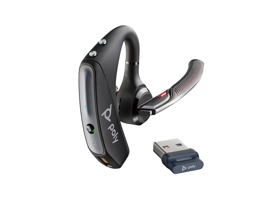 Poly Voyager 5200, Kabellos, Car/Home Office, 20 G, Kopfhörer, Schwarz