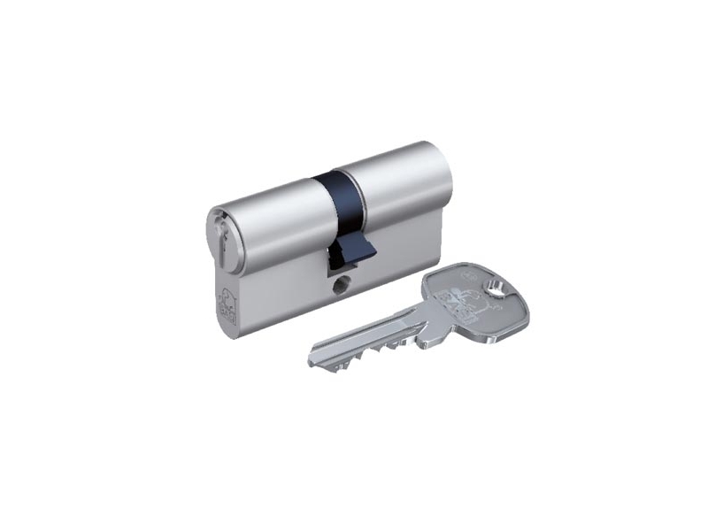 BASI 5001-1515-0034, Europrofil cylinder, Kromfarve, 3 stk, 326 g, 1,5 cm