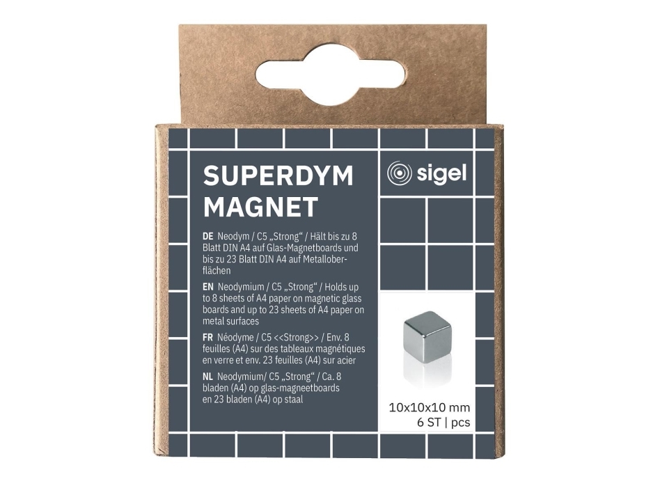 Sigel Ba192, Cube, Neodym, Silber, Matte, Deutschland, 10 Mm