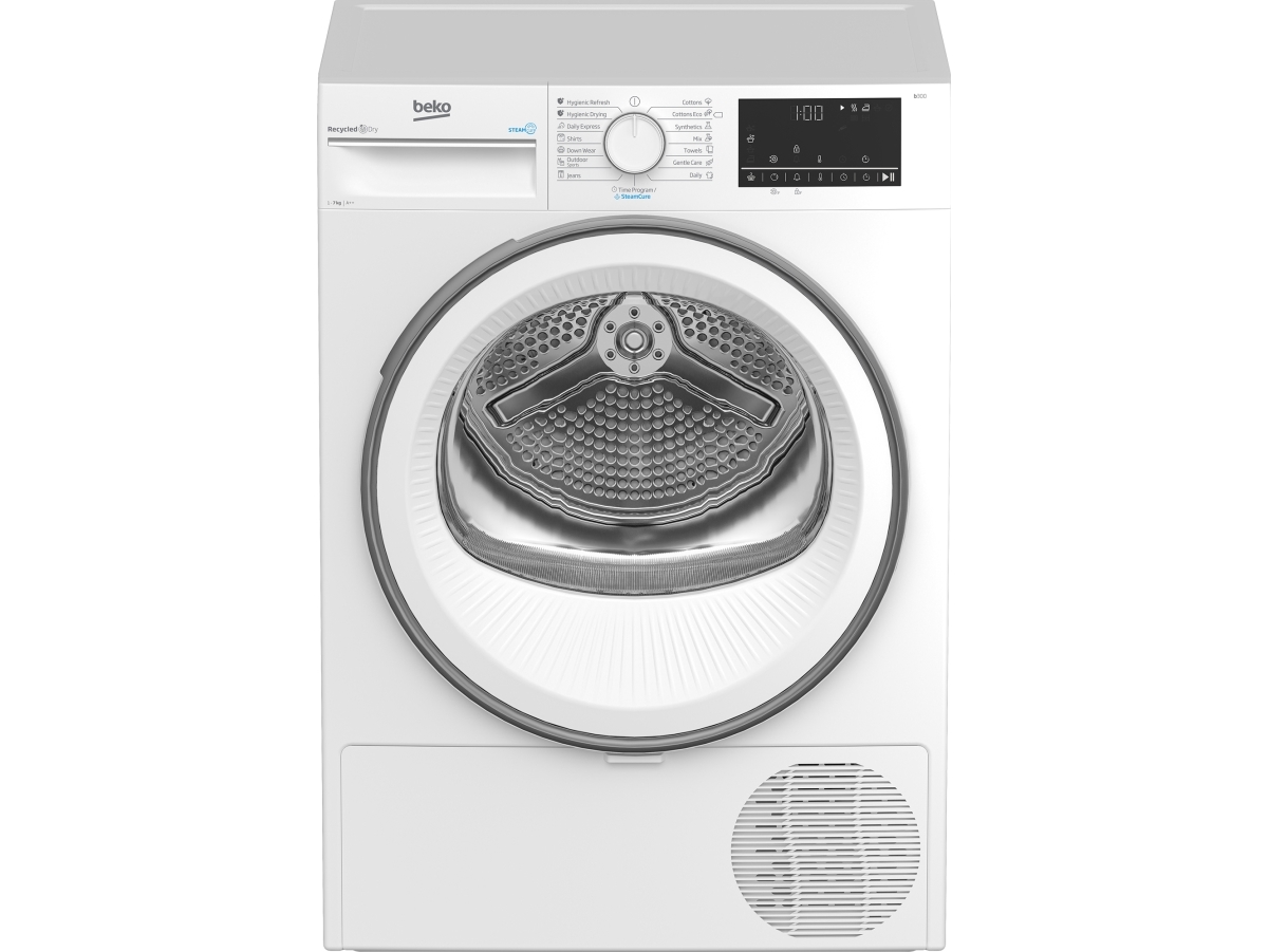 Beko B3T67230, Fristående, Frontmatad, Värmepump, Vit, Rotations-, Rostfritt stål | Vitvaror - Tvätt & torkning - Torktumlare | GameStuff