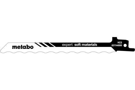 Metabo 631144000, Saber savklinge, Pap, Isoleringsmateriale, Polystyren, High Carbon Steel (HCS), Sort, Hvid, 1 mm, 15 cm