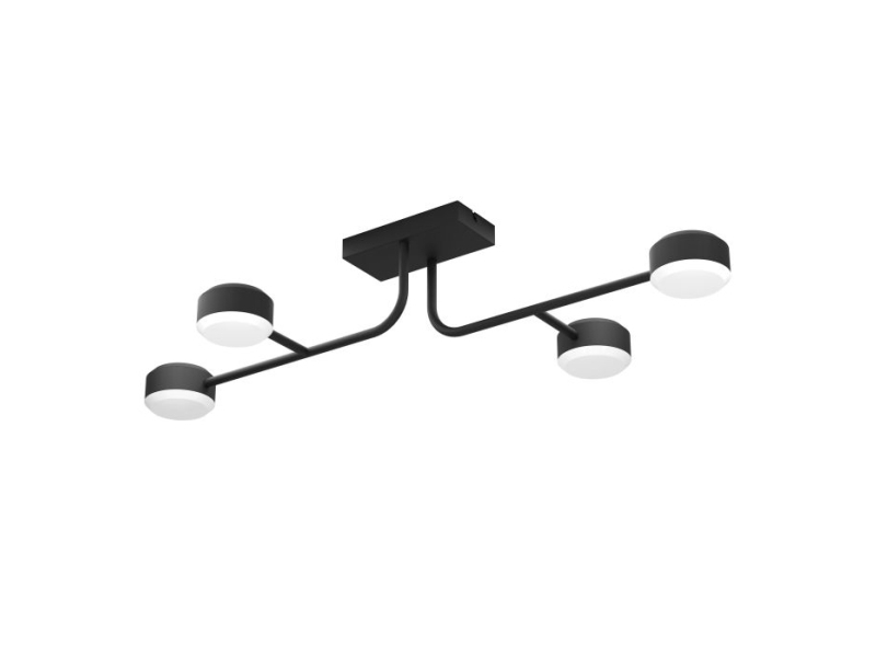 Eglo Clavellina, 4 Glühbirne(N), Led, 3000 K, 3200 Lm, Ip20, Schwarz, Weiß