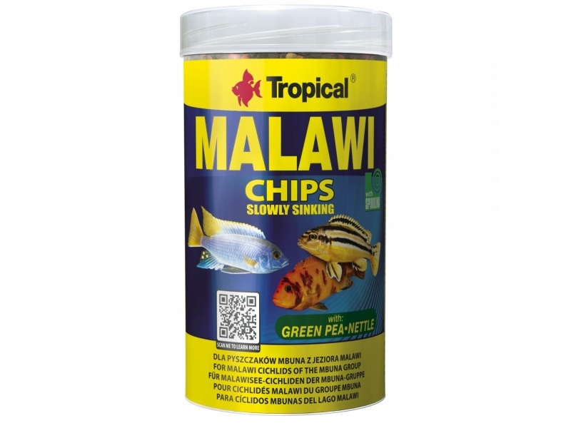 Tropical Malawi Chips - puszka 1000 ml /520 g | Sällskapsdjur - Fisk & reptiler - Fisk & Reptil Mat | GameStuff