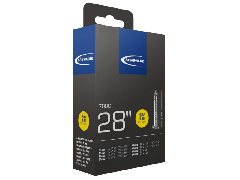 SCHWALBE SV15 700 x 18-28c (18-28x622-630) Presta (udskiftelig ventilkerne) 60 mm