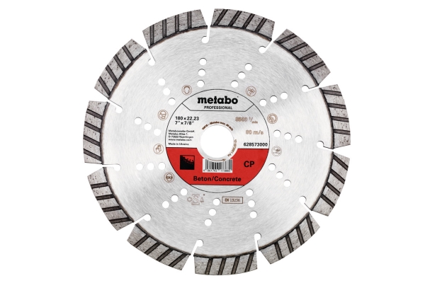Metabo 628573000, Kunstig Sten, Beton, Hård Beton, Naturlig Sten, Sandsten, 18 Cm, 2,22 Cm, Polykrystallinsk Diamant (Pcd), 8500 Rpm, 1 Stk