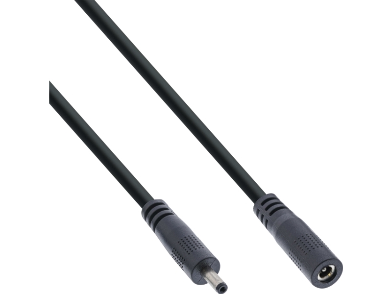 InLine DC skjøteledning plugg/kontakt 3,5x1,35 mm AWG 18 svart - Skjøteledning ( 26902I )