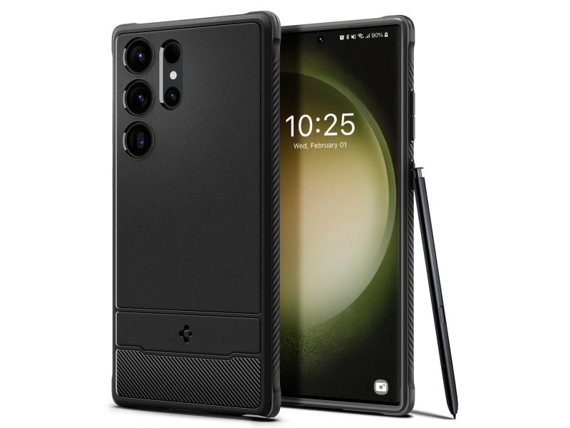 Spigen Rugged Armor Omslag Samsung Galaxy S23 Ultra 17 3 Cm 6.8  " Svart
