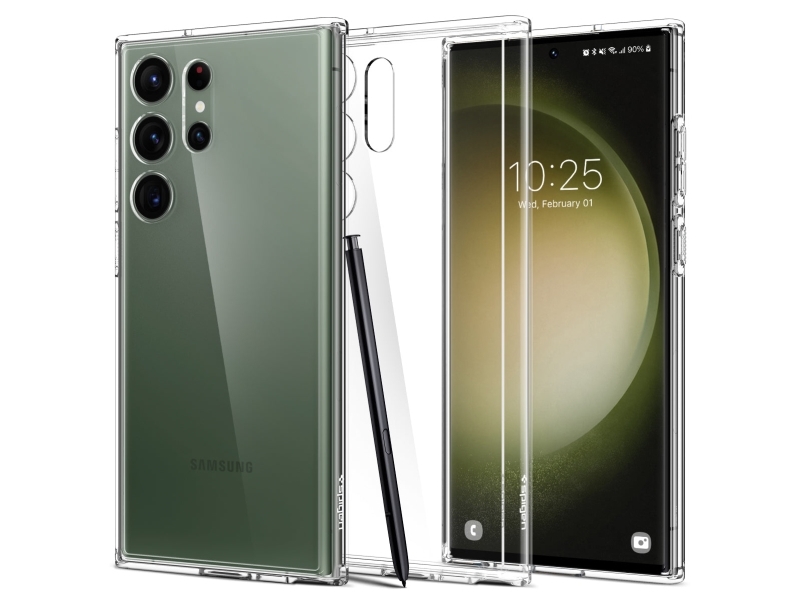 Spigen Ultra Hybrid Skydd Samsung Galaxy S23 Ultra 17 3 Cm 6.8  " Transparent