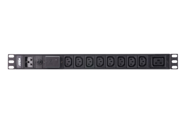 ATEN Grundläggande 1U PDU med överspänningsskydd, Grundläggande, 1U, Gjuten aluminium, Svart, 9 AC-utgångar, C13 coupler, C19 coupler | Datorer & Surfplattor - UPS - UPS tillbehör | GameStuff