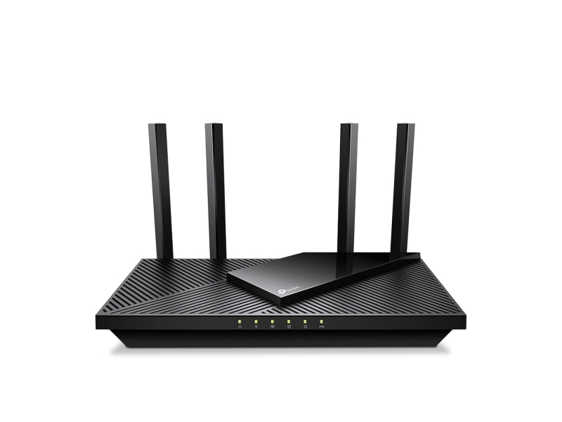 TP-Link Archer AX55 Pro, Wi-Fi 6 (802.11ax), Dual-band (2,4 GHz / 5 GHz), Ethernet Sort, Stationær router/pol router