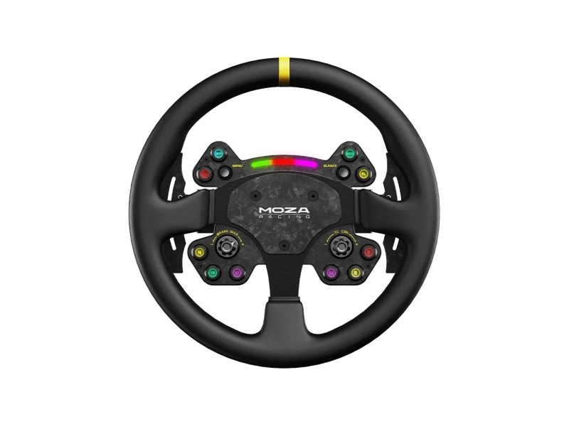 Alternativ bild 0 för MOZA RS V2 Steering Wheel, Round - Leather (33 cm)