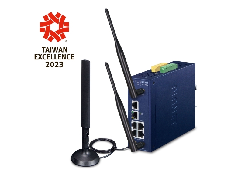 Planet Industrial 5-Port Ge Lorawan Wlan Gateway Lcg-300W-Eu, Blå, Metal, Din-Skinne/Vægmontering, Ce, Fcc, * Ipsec/Remote Server (Net-To-Net, Host-T