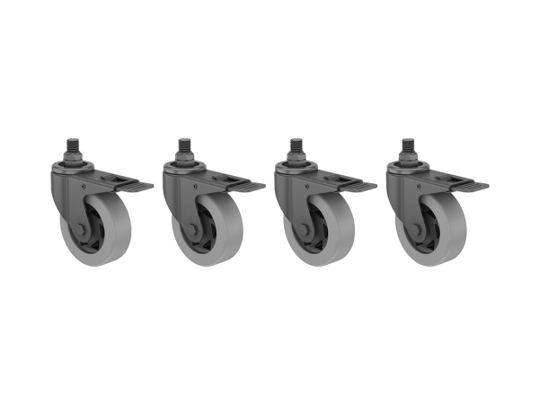 Multibrackets 4936, Lenkrolle, Schwarz, Grau, M Public Floorstand Basic 150/180, 4 Stück(E), 200 Mm, 200 Mm