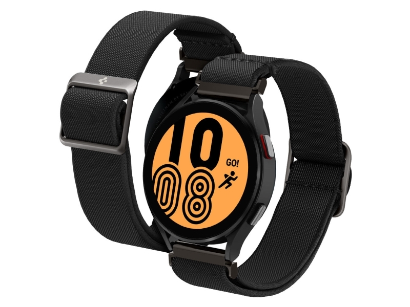 Spigen Lite Fit, Urrem, Samsung, Galaxy Watch 5 44Mm/40Mm Galaxy Watch 5 Pro 45Mm Galaxy Watch 4 44Mm/40Mm Galaxy Watch 4 Classic..., Nylon, Sort, 18